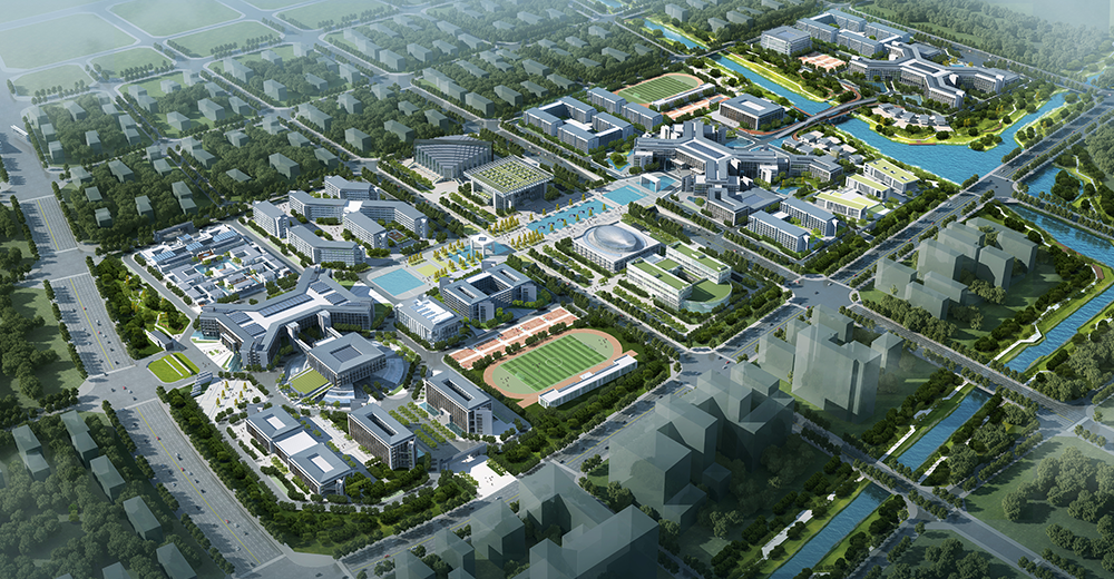 本项目建筑面积：263399.53㎡，包含南、北校区综合教学楼、学术交流中心、会议中心、图书馆以及体育馆。